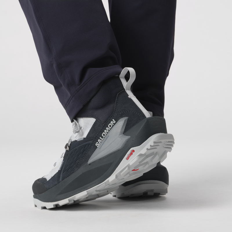 Salomon Womens Elixir Mid GTX Carbon/ Pearl Blue /Flint Stone-7